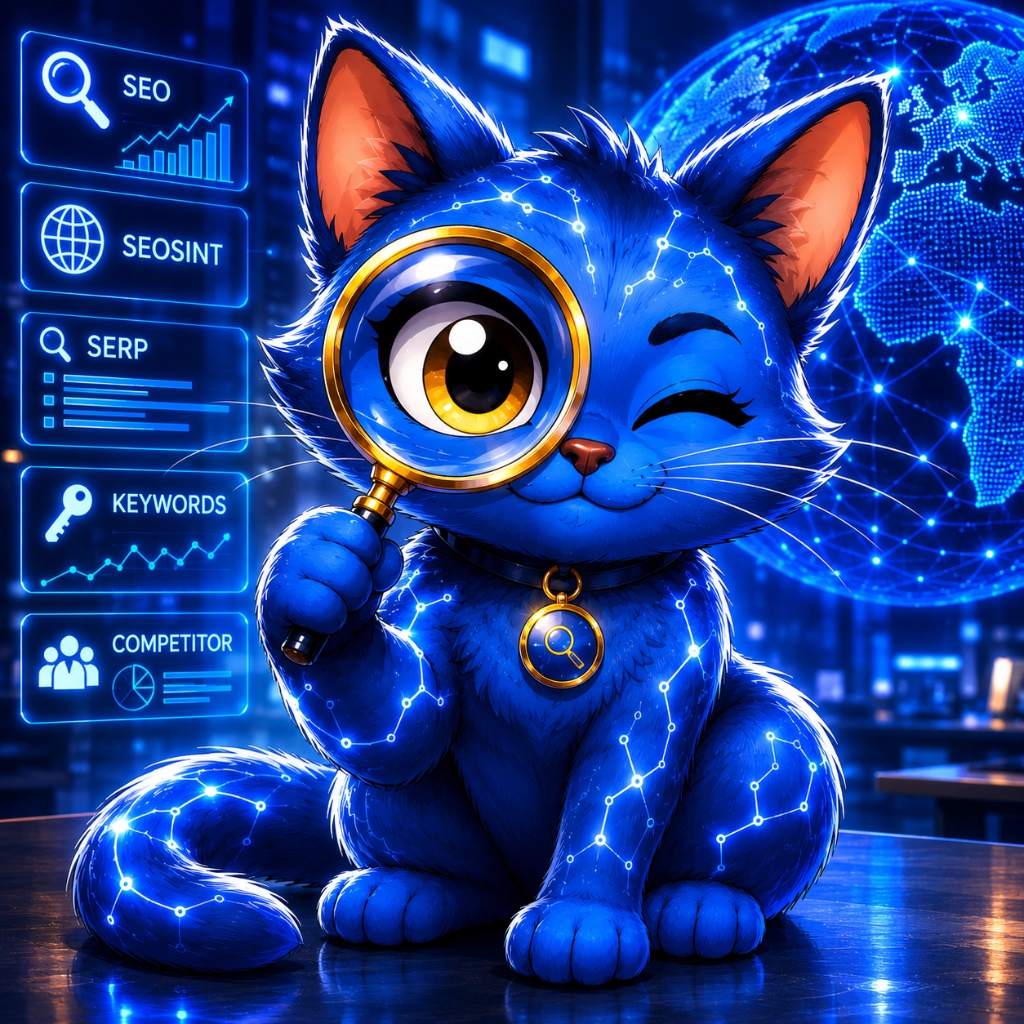 Oseo — Il gatto investigatore di Globodigit. OSINT, ricerca e analisi.